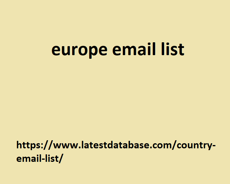 europe email list